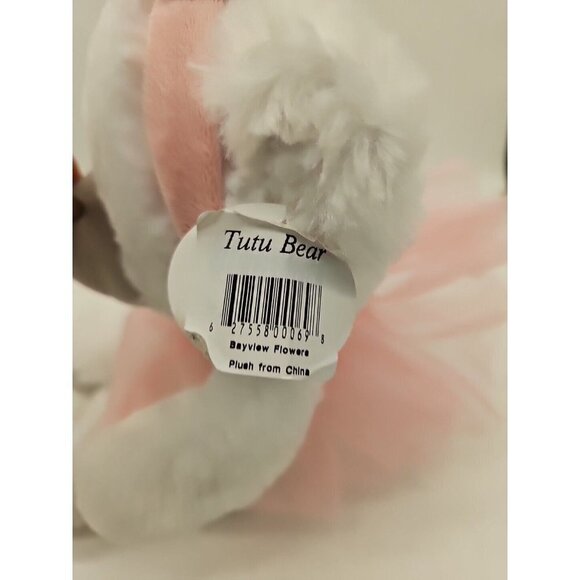 Bayview Supply Ballerina Bear Plush Pink Tutu & Headband 16" Bear Stuffed Animal - Picture 3 of 8